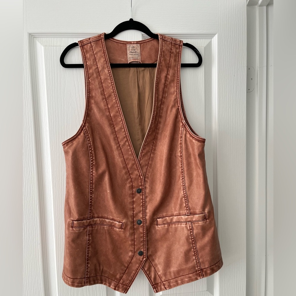 We the Free Vegan Leather Vest L